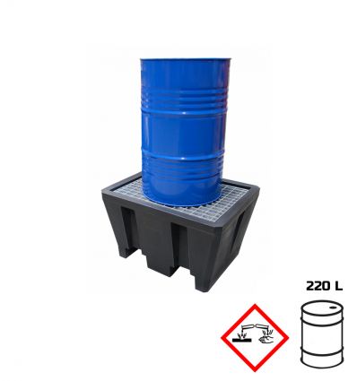 Bac de Rétention en Plastique PEHD - 1 à 4 fûts