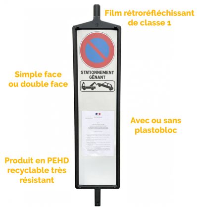 Balise Anti Stationnement avec ou sans Plastobloc