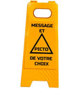 Balise pliante personnalisable jaune message au choix