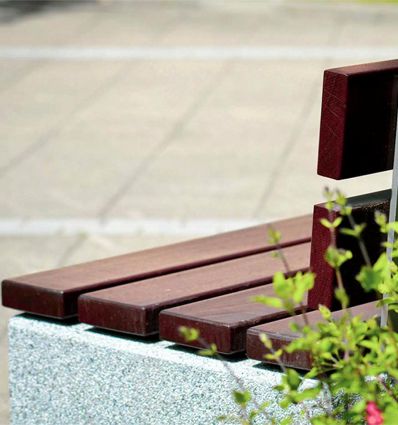 Banc béton bois monobloc