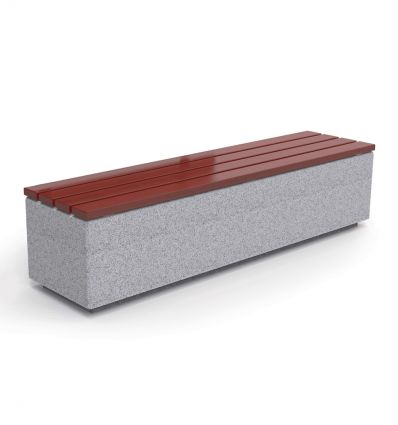 Banc béton bois monobloc