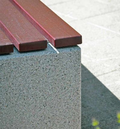 Banc béton bois monobloc