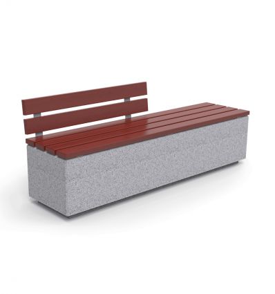 Banc béton bois monobloc