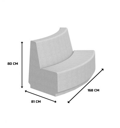Banc béton extérieur modulable