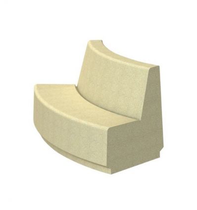 Banc béton extérieur modulable