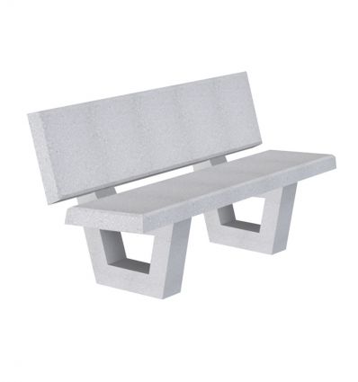Banc béton extérieur pieds carrés