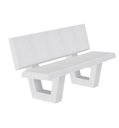 Banc béton extérieur pieds carrés