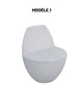 Banc béton monoplace design