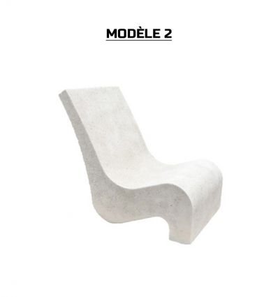 Banc béton monoplace design