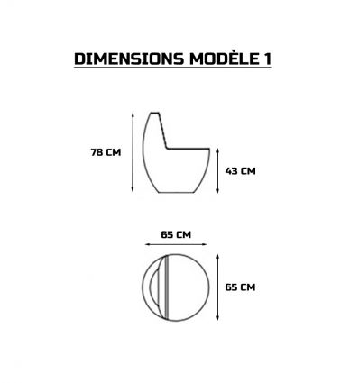 Banc béton monoplace design