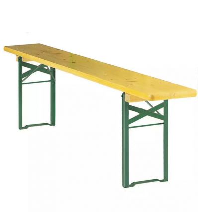Banc de brasserie pliant bois piètement arrondi ou cornière
