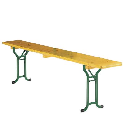 Banc de brasserie pliant bois piètement arrondi ou cornière