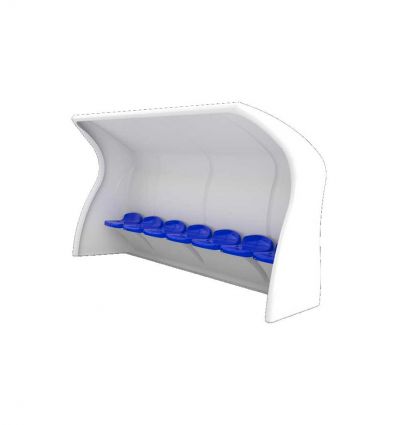 Banc de touche monobloc en composite 3 à 10 joueurs