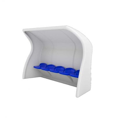 Banc de touche monobloc en composite 3 à 10 joueurs