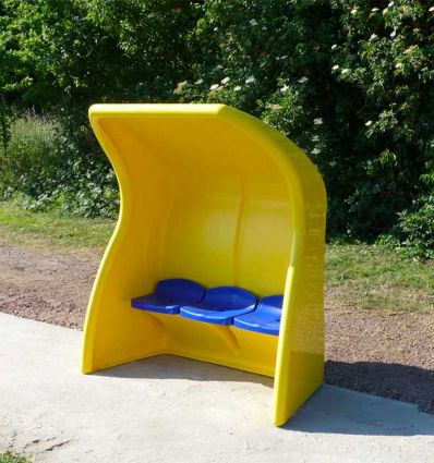 Banc de touche monobloc en composite 3 à 10 joueurs