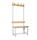 Banc de vestiaire en bois simple avec patères