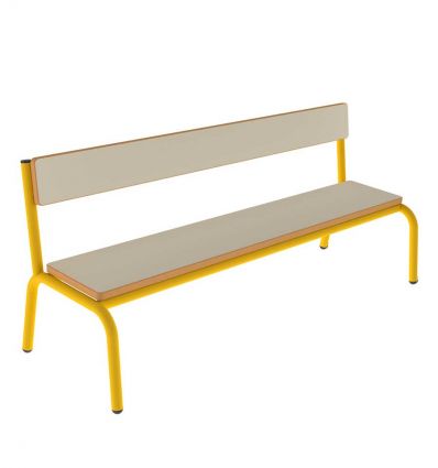 Banc école primaire avec dossier