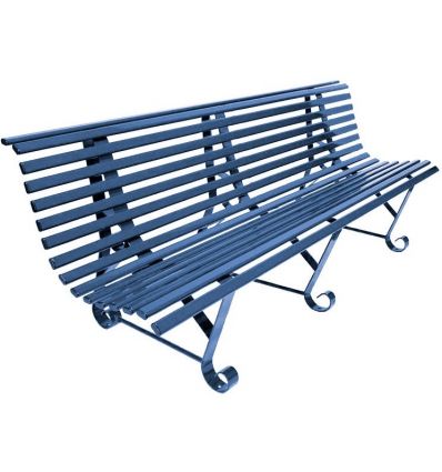 Banc Public Extérieur en Acier à lattes