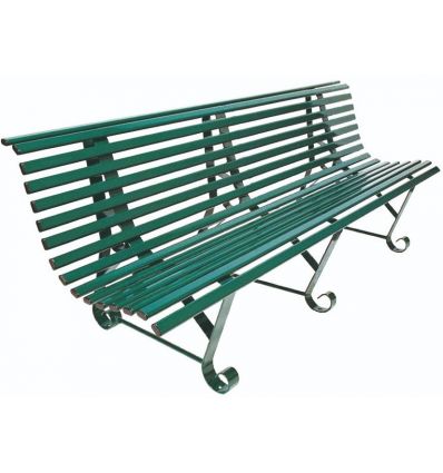 Banc Public Extérieur en Acier à lattes