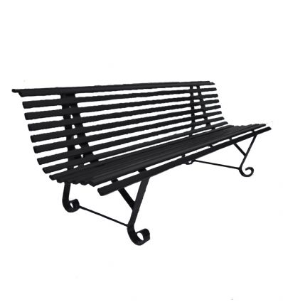 Banc Public Extérieur en Acier à lattes