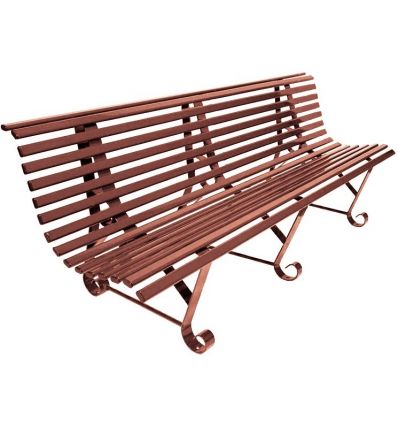 Banc Public Extérieur en Acier à lattes