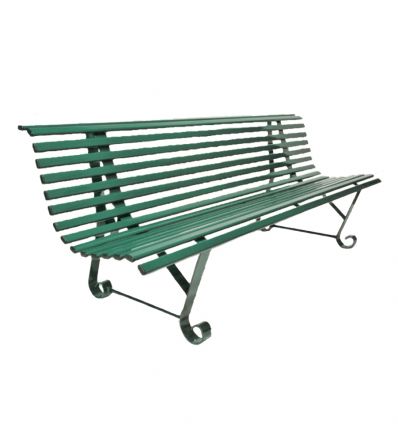 Banc Public Extérieur en Acier à lattes