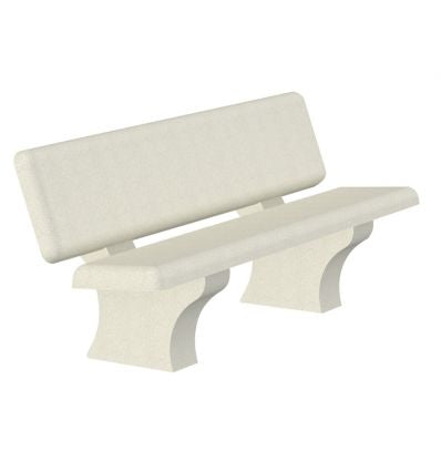 Banc extérieur en Béton avec dossier