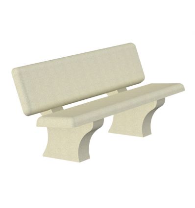 Banc extérieur en Béton avec dossier