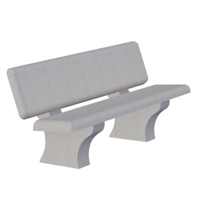 Banc extérieur en Béton avec dossier