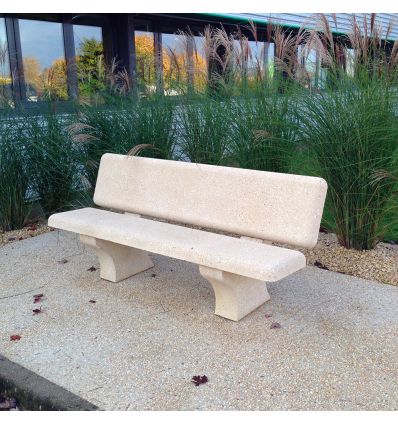 Banc extérieur en Béton avec dossier