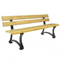 Banc public en bois et en fonte 5 lames