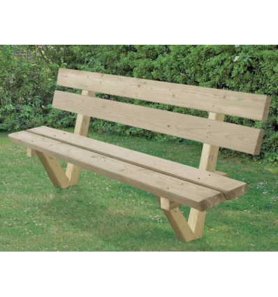 Banc public extérieur en pin traité autoclave