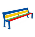 Banc extérieur en bois pour cour d'école