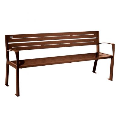 Banc public acier à lames