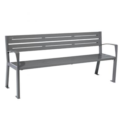 Banc public acier à lames