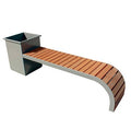 Banc Public Bois Design avec Bac à Fleurs