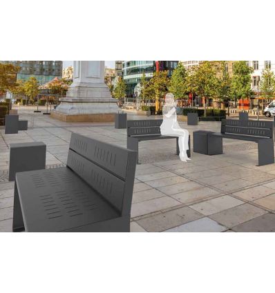 Banc public en acier 1800 mm