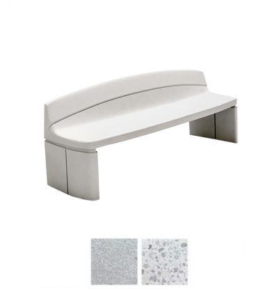 Banc public en béton élégant