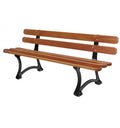 Banc public extérieur en bois 5 lames arrondies