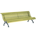 Banc public exterieur en bois à lattes