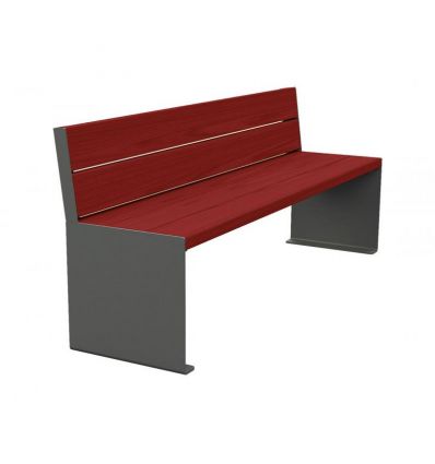 Banc Public extérieur en bois exotique