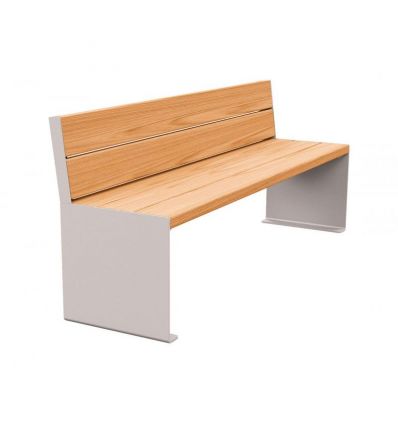 Banc Public extérieur en bois exotique