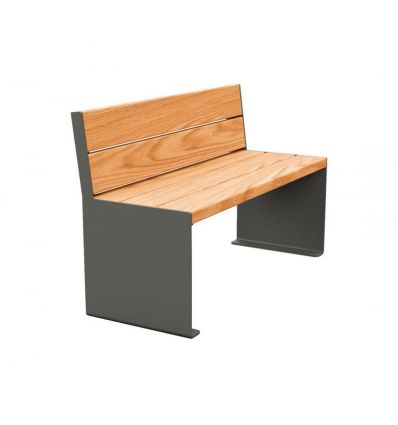 Banc Public extérieur en bois exotique