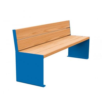 Banc Public extérieur en bois exotique