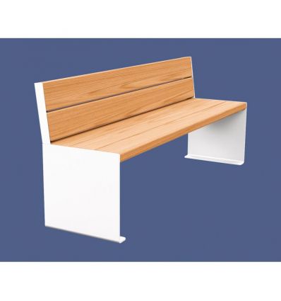 Banc Public extérieur en bois exotique