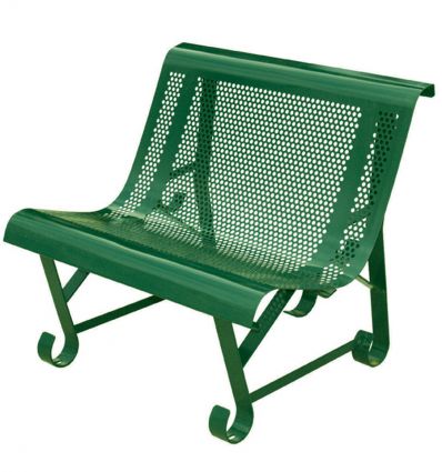 Fauteuil public en métal perforé - Mobilier urbain