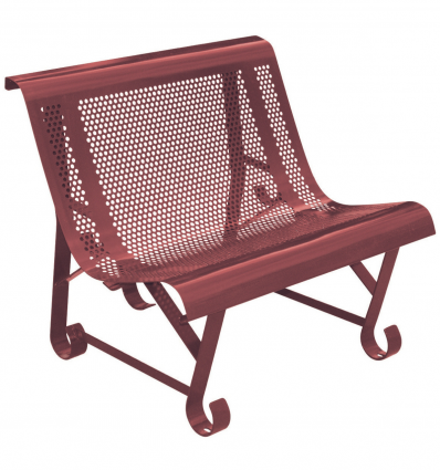 Fauteuil public en métal perforé - Mobilier urbain