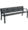 Banc public métallique en fonte design feuille