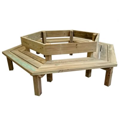Banc urbain Tour d'arbre en Bois
