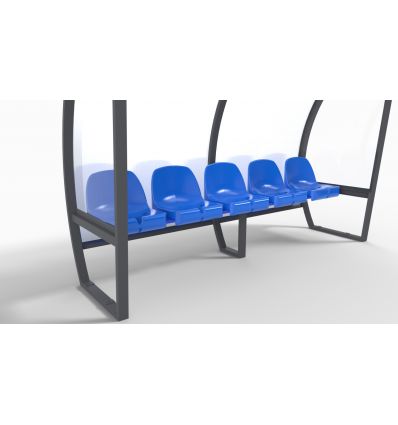 Banc de touche aluminium 3 à 15 joueurs